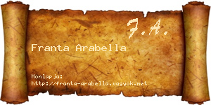 Franta Arabella névjegykártya